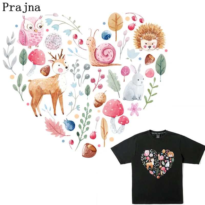 Prajna Heart нашивки с совой теплопередача утюгом для детской одежды A level стираемые