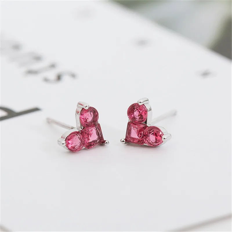 2018 г. Модные простые серьги Роскошные сердце 925 Sterling Серебряные ювелирные изделия