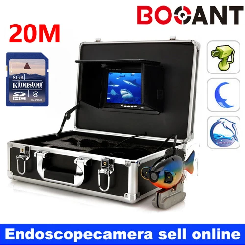 20M Underwater Fishing DVR Camera Kit Control Box With Video function 7&quot TFT Color Fish Finder | Безопасность и защита