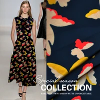 leolin polyester fabric spring autumn dark dark blue butterfly skirt dress shirt fabrics 50cm