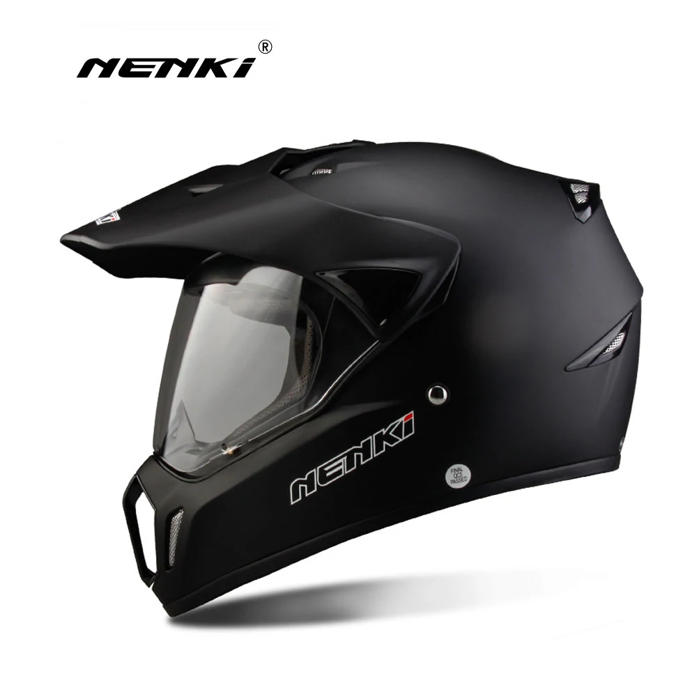 Matte Black NENKI черный мотоциклетный шлем полный шлем для мотокросса мужские Приключения Горные DH Гонки Каско Мото шлем точка - Цвет: Matte Black