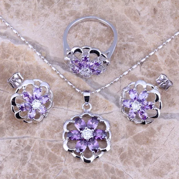 Комплект из кольца и серёг с фианитом размеры 5 / 6 7 8 9 10|silver jewelry set|jewelry setsearring pendant |