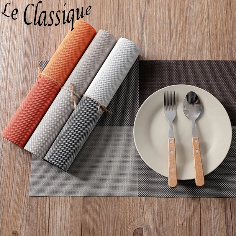 2PCS/Lot PVC European Table Mat Dinner Placemat Slip Resistance Dinning Decorating | Дом и сад