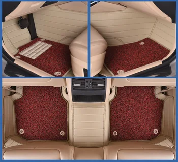 Myfmat custom foot leather car floor mat for TOYOTA HIACE COASTER Sienna Cruiser Solara COASTER LEVIN land cruiser free shipping
