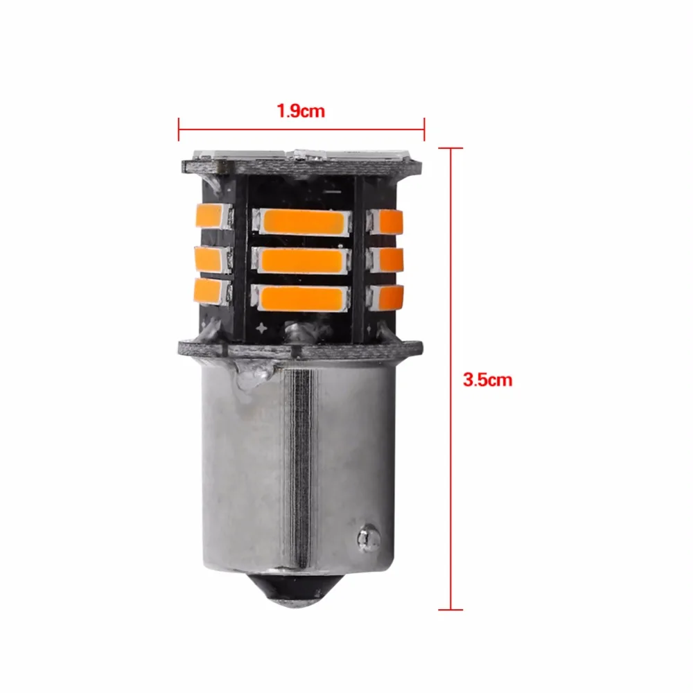 2 шт. автомобильные светодиодсветодиодный лампы S25 1156 BA15S 7014 21SMD | Автомобили и