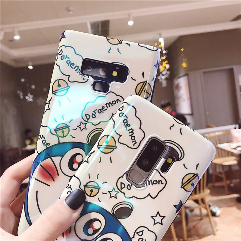 Симпатичные мягкие чехлы YHBBCASES Doraemon для Samsung Galaxy S10 Plus S8 S9 Note 10 8 9 блестящий чехол