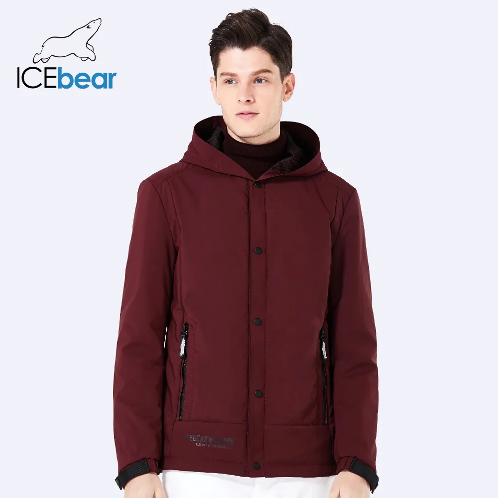 ICEbear 2019 Новое мужское повседневное Пальто осеннее теплое хлопковое Стеганое