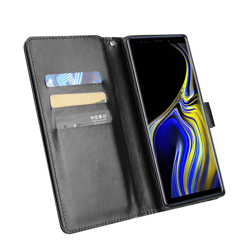 IMIDO Роскошный кожаный флип-чехол для телефона Samsung Galaxy Note 8 кошелек с девятью