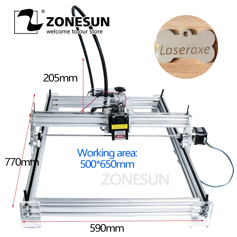 

ZONESUN 5500MW AS-3 Big Work Area 65*50cm DIY Laser Mcahine Laser Engraving Machine CNC Laser Machine Advanced Toys Best Gift
