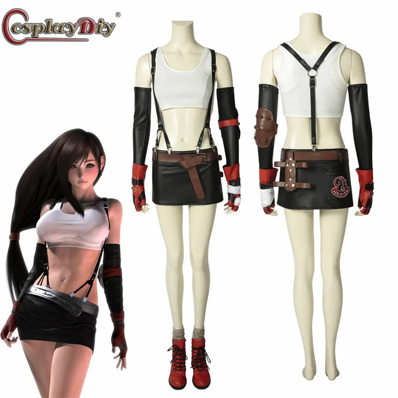 Косплей сделай сам игра финальная фантазия VII Tifa Lockhart FFVII FF7 косплей костюм для