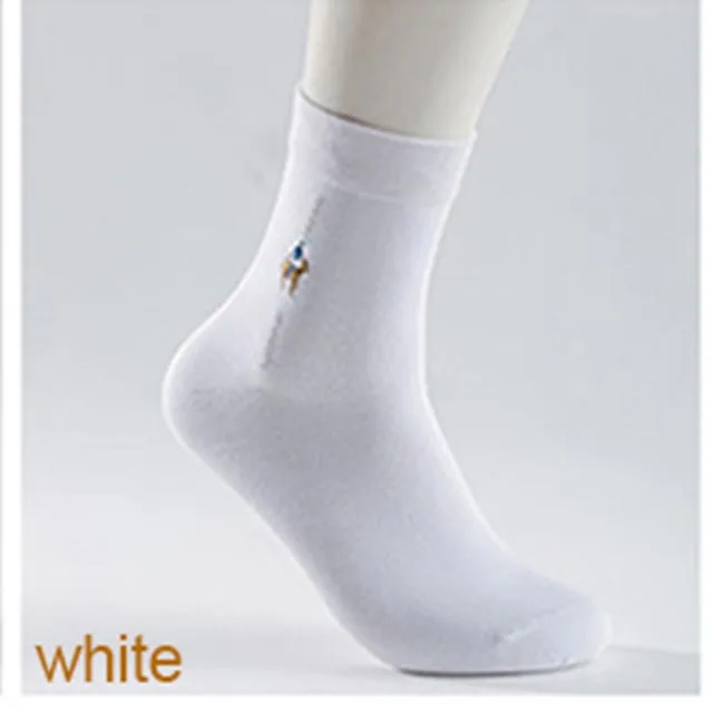 5 pairs of white 5 пар, Pier Polo, мужские хлопковые фирменные носки, Осень-зима, Аутентичные мужские носки в деловом стиле, высокие носки, подарки для мужчин - Цвет: 5 pairs of white