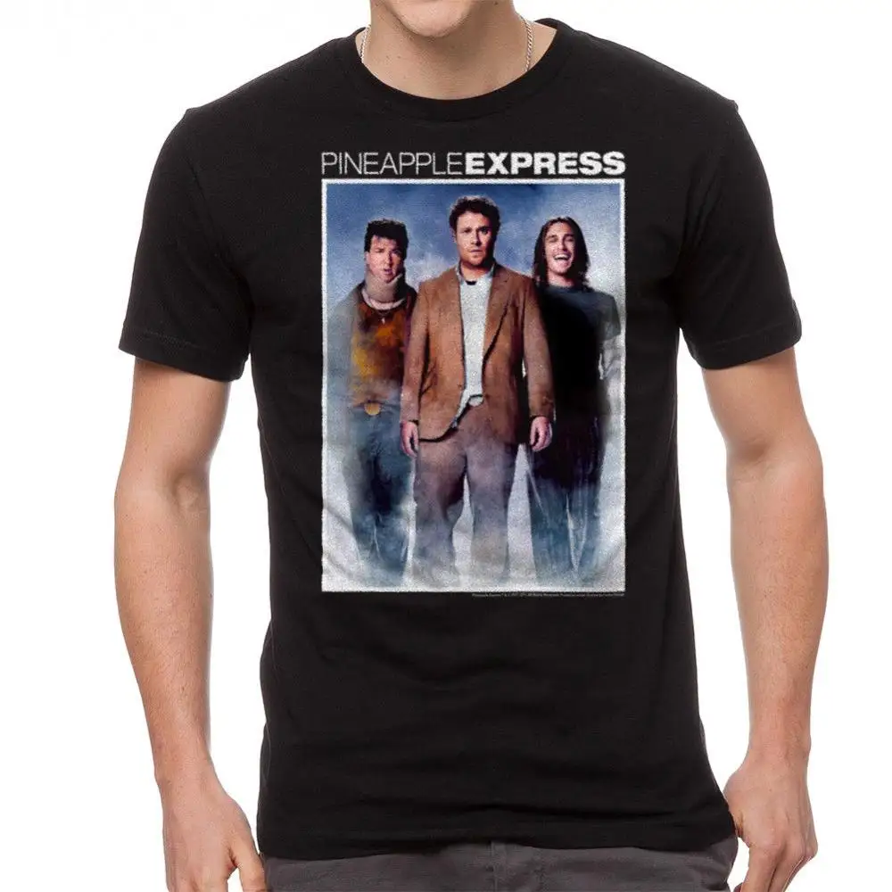 Мужская черная футболка с принтом ананаса Express модные брендовые топы уличная