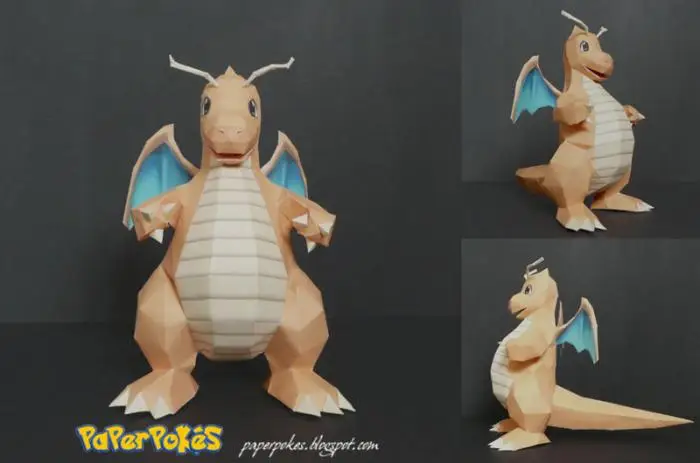 

Fast Dragon 3D Paper Model Diy