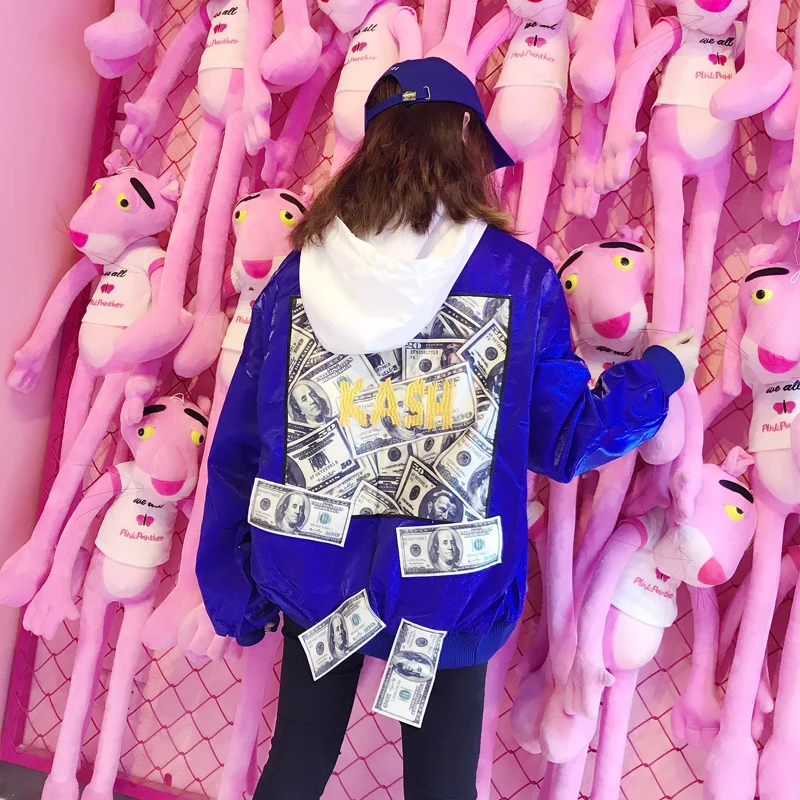 Супер огонь свободные уличные Harajuku пара оверсайз пальто летный Костюм BF весна и