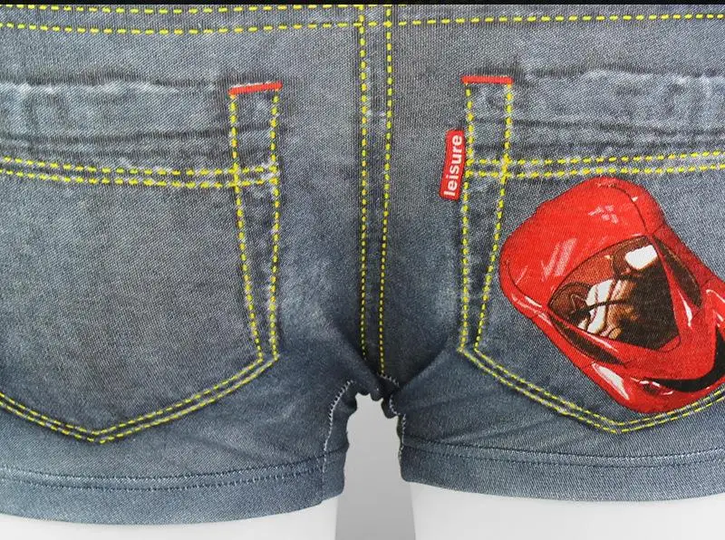 Мужские трусы боксеры с принтом s джинсовые шорты из хлопка и спандекса|boxers cotton|mens