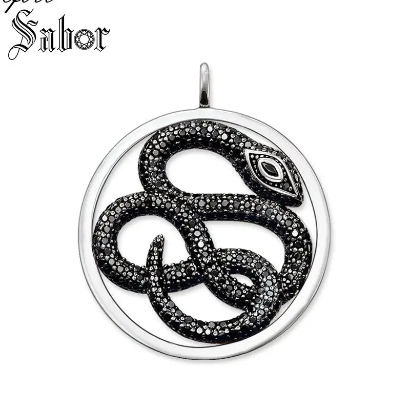 Snake Змеиная кожа сердце кулон в виде скрипки Фирменная Новинка Модные украшения 925 пробы серебро подарок для Для женщин девочкам подойдут Цепочки и ожерелья с изображением паровозика Томаса - Окраска металла: Snake