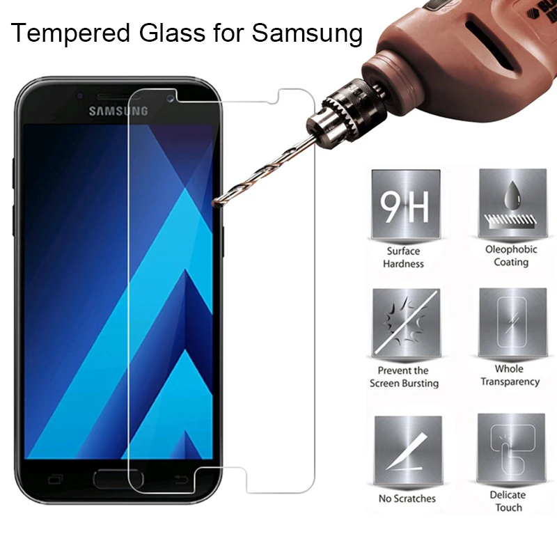 HD прозрачное закаленное стекло для Samsung Galaxy S6 Чехол телефона Защитное переднего