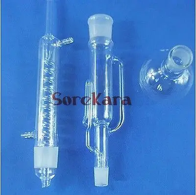 250 мл аппарат для экстракции стекла Soxhlet со спиральным конденсатором корпус