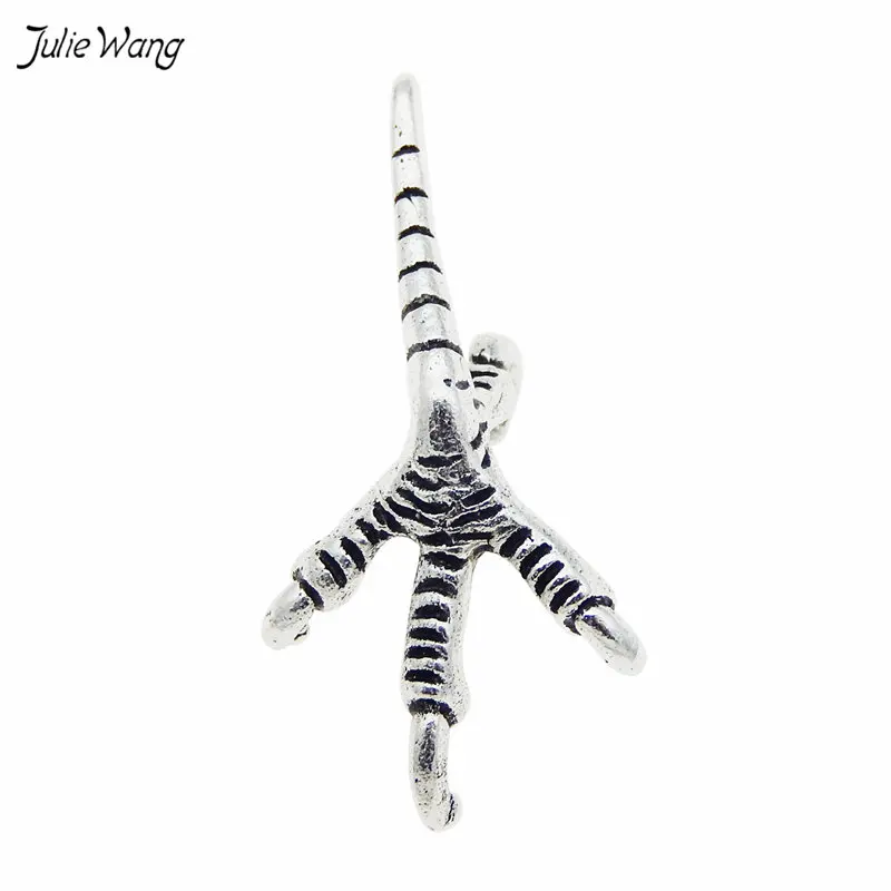 

Ювелирные изделия Julie Wang из цинкового сплава в виде когтей орла, стильные подвески, античный серебряный цвет, брелок, ожерелье, подвеска «сде...