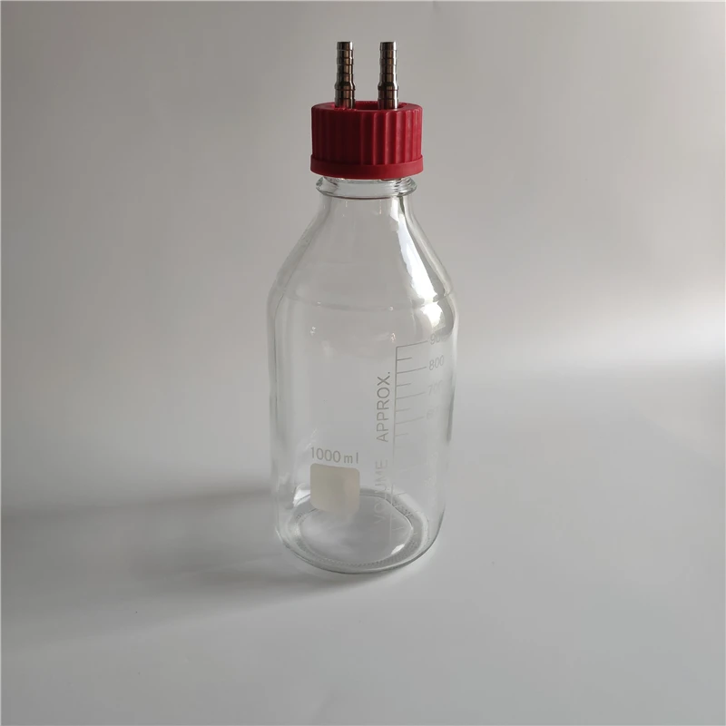 

1000ml clear biological anaerobic reaction bottle fermentation flask 1000ml transparent glass reagent reaction bottle