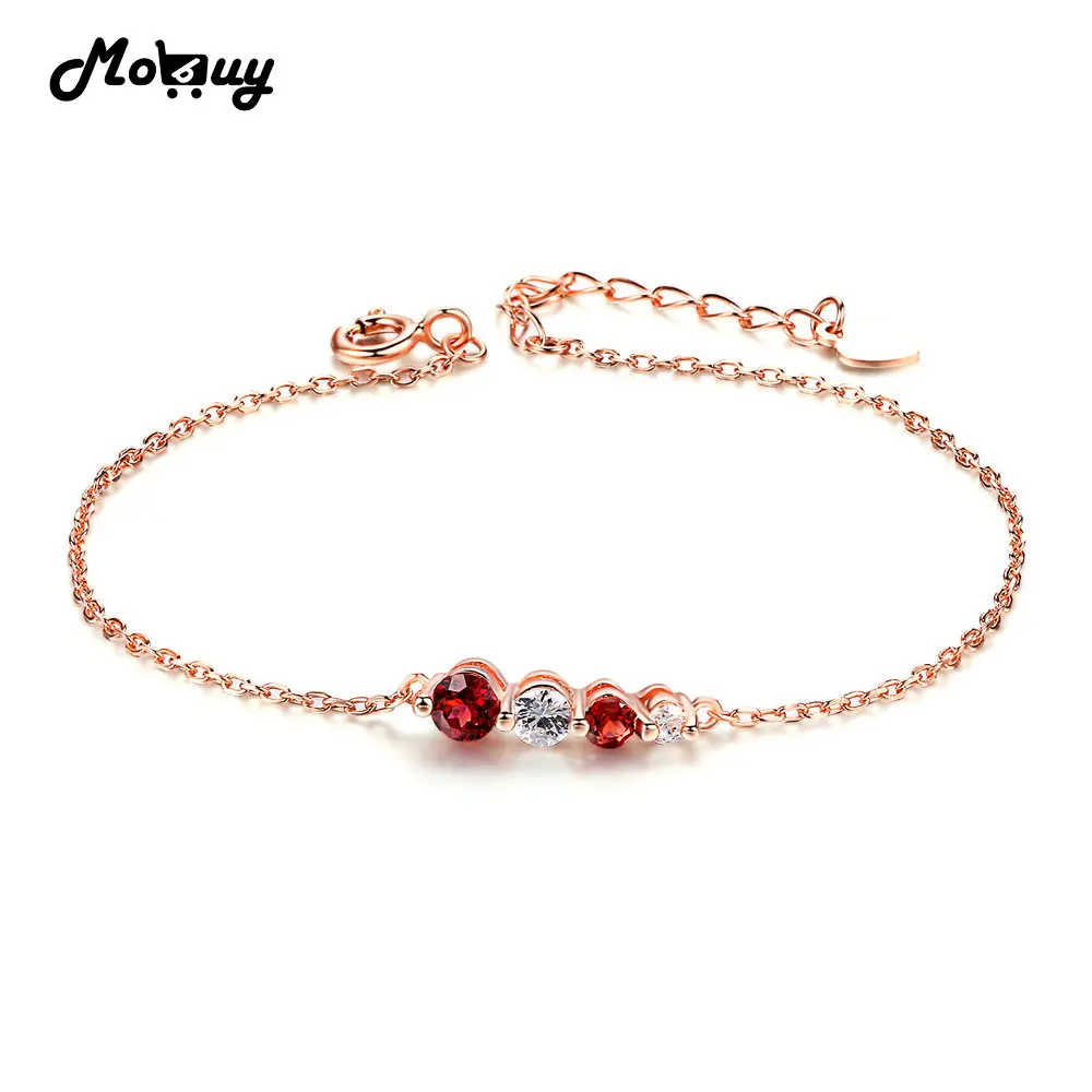 MoBuy MBHI038 круглые драгоценные камни 3-4 мм гранатовые браслеты и ювелирные изделия