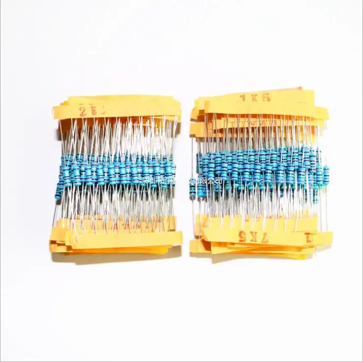 

1W metal film resistor package 10R-1M precision 1% precision resistor, each 10pcs, a total of 200pcs