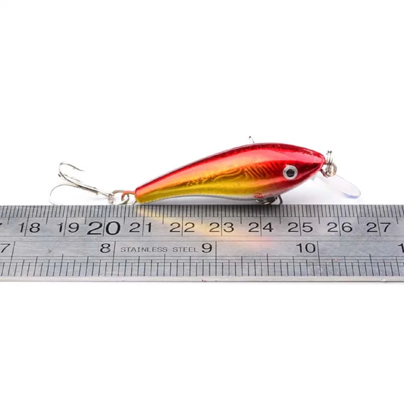 1штНовые маленькие рыболовные приманки с лазерным минноу 5.7см/4.4г Твёрдый блеснул воблер искусственная приманка для рыбалки на море.