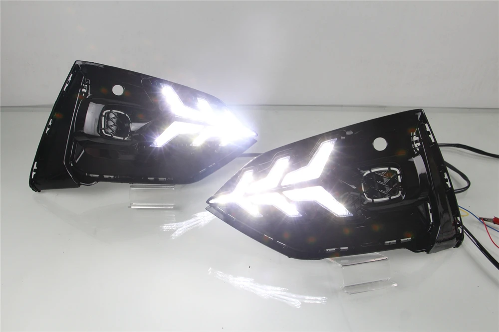 CSGJMY 2 шт. автомобильный светодиод DRL дневные ходовые огни противотуманная фара вождение свет с поворотным желтым сигналом стиль реле для Ford Focus