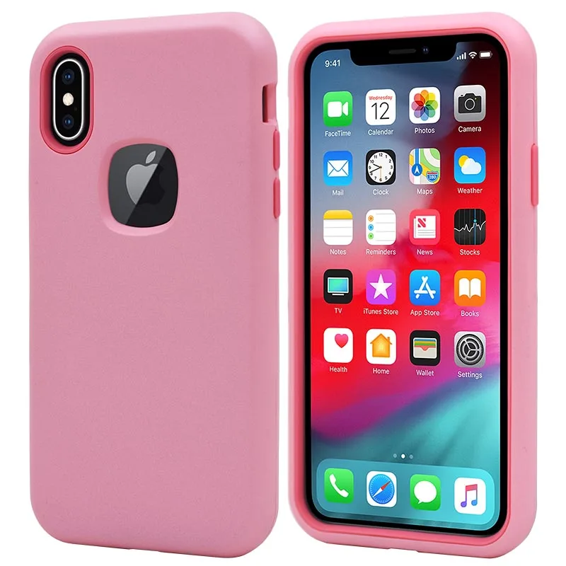 Shockproof Rugged Hybrid PC Hard Case For iPhone XS MAX 7 8 Plus Armor Soft Silicone Back Cover XR Phone Cases | Мобильные телефоны