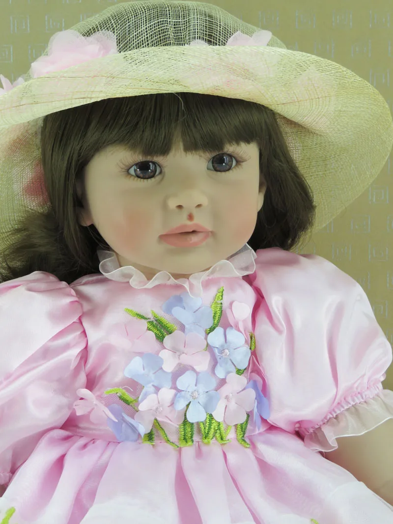 Кукла реборн силиконовая 24 дюйма 60 см с шапкой|baby girl doll toy|doll toysgirl toy |