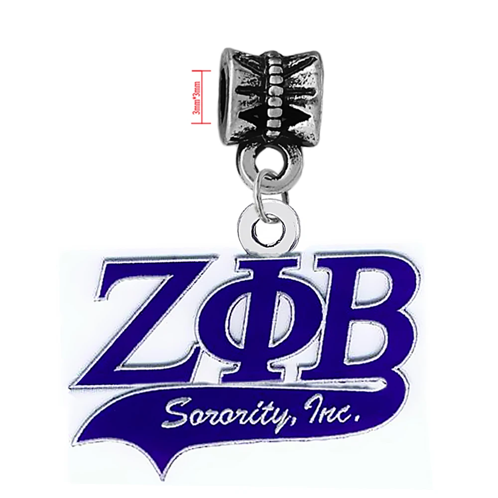 Популярная эмалированная ручная греческая буква ZETA PHI BETA металлическая подвеска