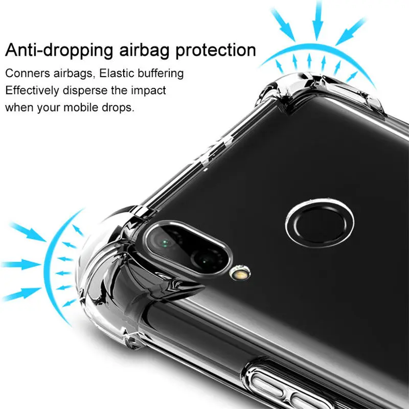 Прозрачный мягкий Силиконовый противоударный чехол из ТПУ для huawei Nova3 Honor 8X 6A 7X 7A 9 10 Pro P20 P10 P9 lite противоударный чехол s