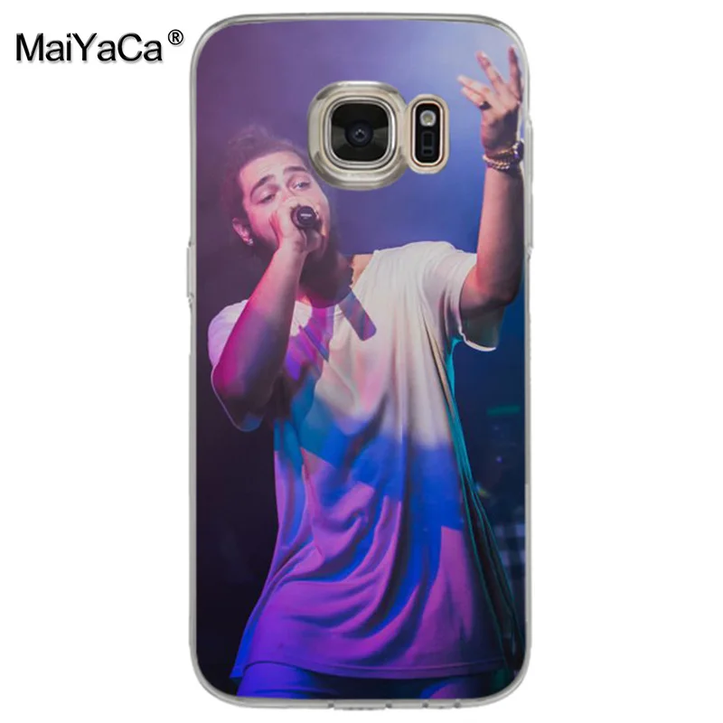 Мягкий прозрачный чехол MaiYaCa Post Malone из ТПУ для samsung galaxy s9 plus s7 edge s6 s5 s8 | Мобильные