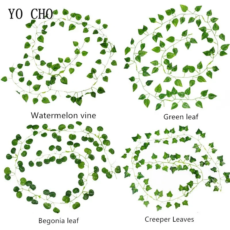 (12 pcs/lot) 210cm Special offer simulation ivy/green ivy leaf for/Green cane/creepers Chlorophytum/plastic rattan vine leaves | Дом и сад