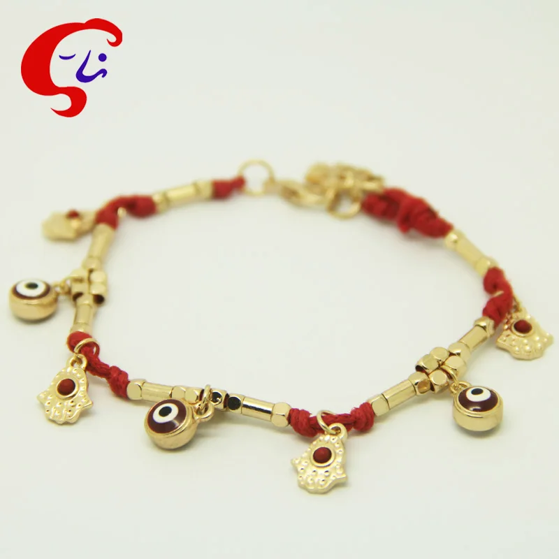 Leenahar-1pc мода Турецкая сглаза Браслеты с Хамса прелести Иудаика Каббала Lucky