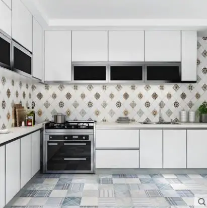 Масло для кухни-доказательство наклейки высокая температура варочная поверхность самоклеящиеся Водонепроницаемая плитка шкаф столешница капот стены стикеры Обои