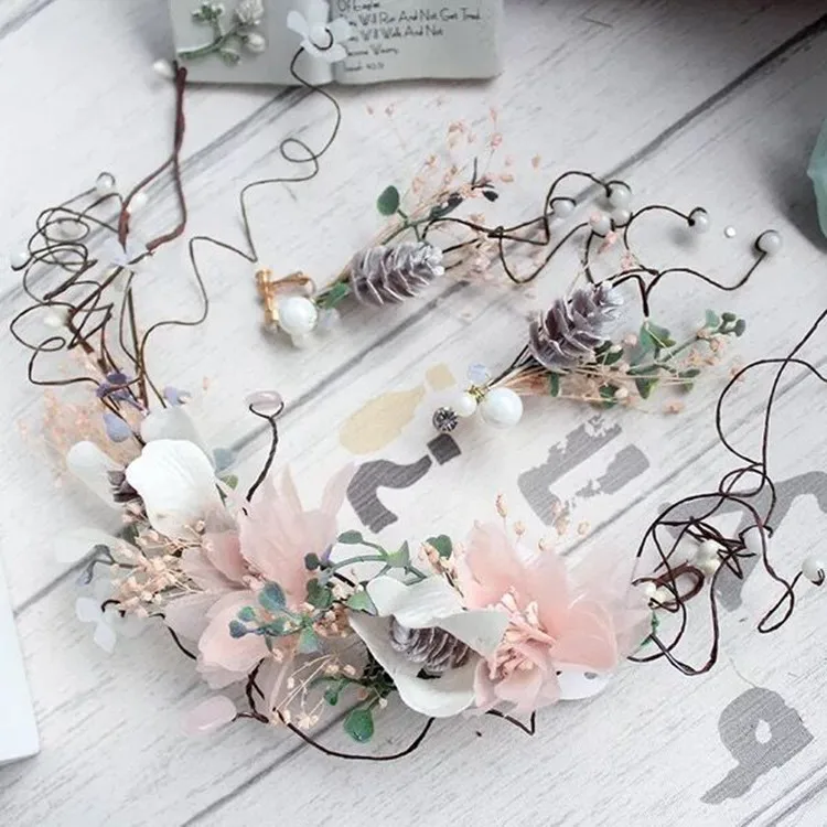 Модные гирлянды Мори серьги свадебные головные уборы тиара аксессуары для