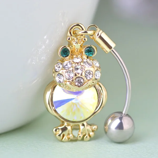 Кольцо стразы из хирургической стали для пирсинга живота 16 г 1 2 мм|piercing belly button|belly