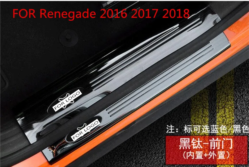 Для Jeep Renegade 2016 2017 2018 нержавеющая сталь Накладка/дверной порог дверь педаль