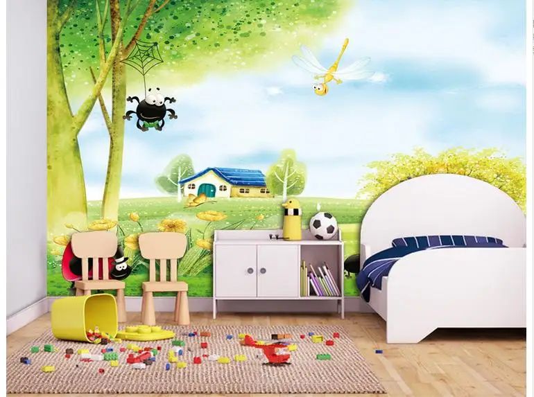 3d фотообои на заказ настенные фрески для детской комнаты Мультяшные 3D обои с