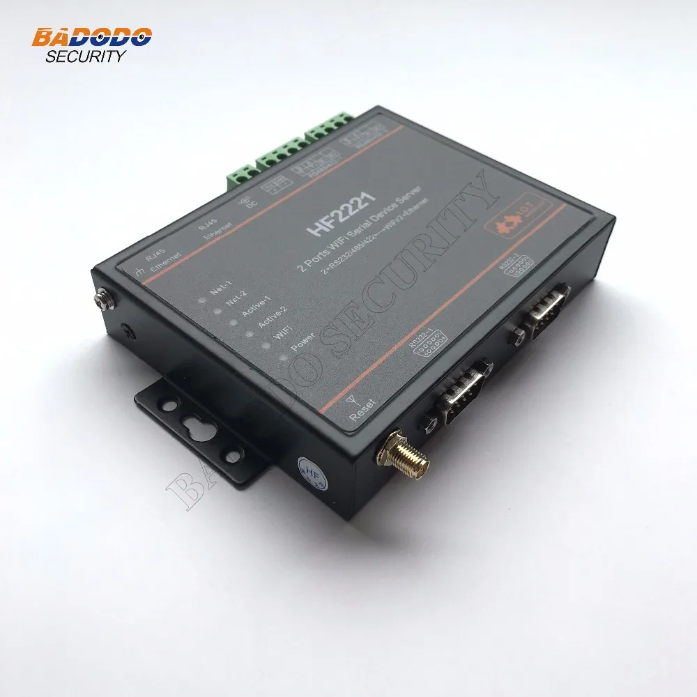 Промышленный двухпоследовательный Порт сервера RS232/485/422 для Wi Fi Ethernet HF2221