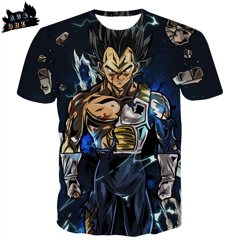 AC & DBZ Мужская мода плюс размер Dragon Ball Супер аниме футболка бежевая башня Saiyan с