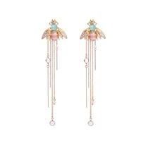 joolim jewelry wholesalehyperbole cute insect bee tassel dangle long earring fashion jewelry women accessories aretes de mujer