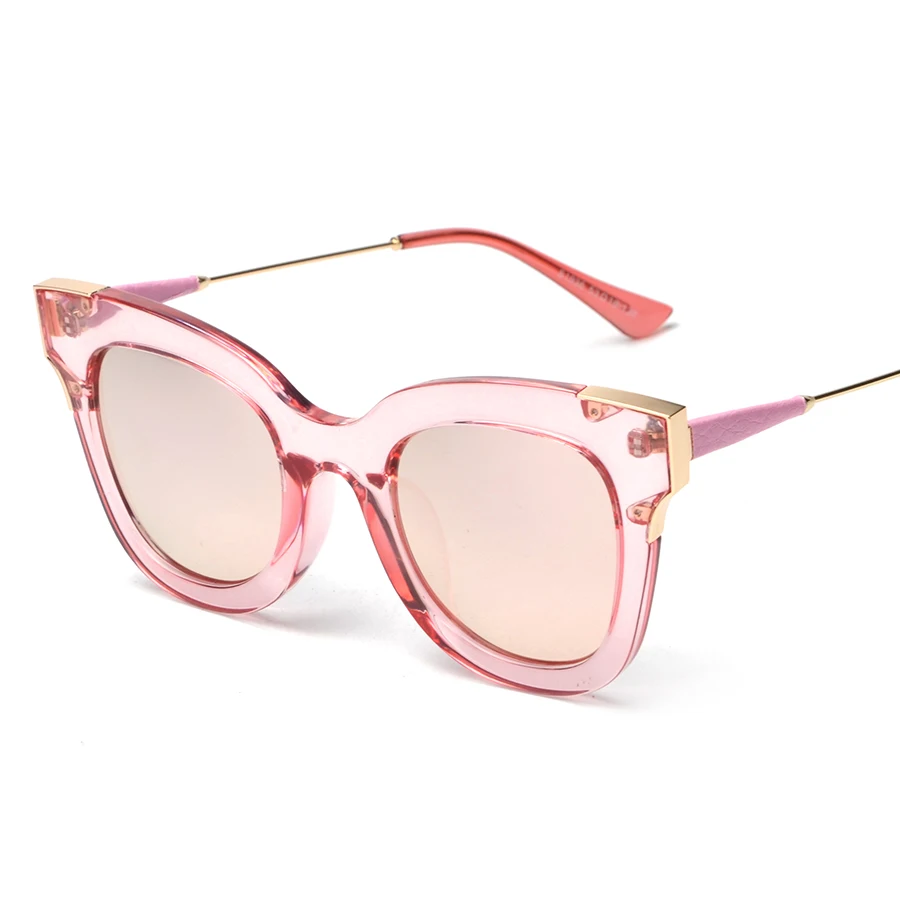 2016 Новая Мода Марка Солнцезащитные Очки Площади Кадра розовое Золото Casul Круто
