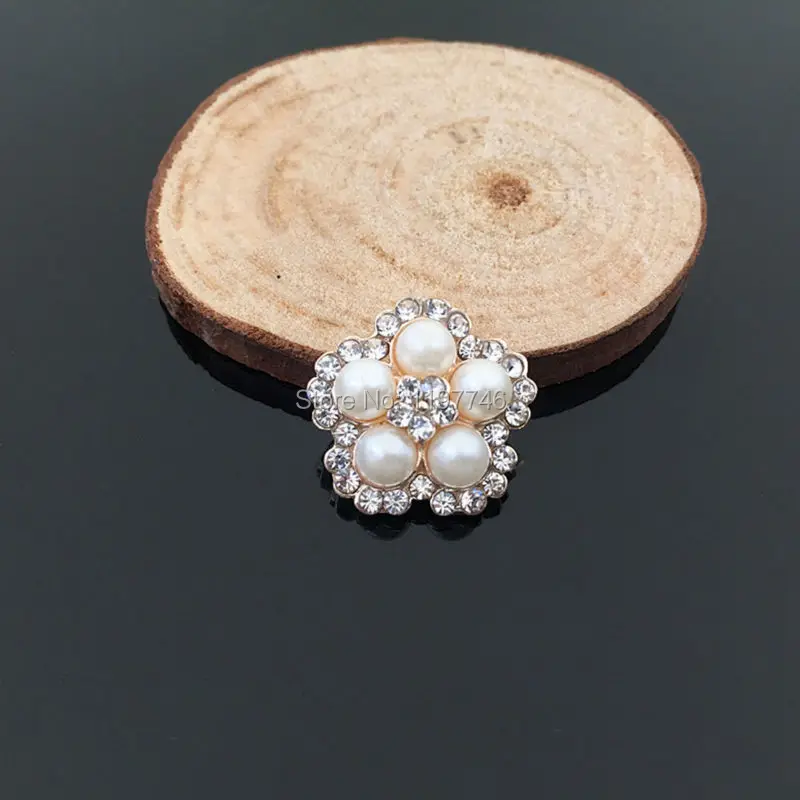 Классические круглые стразы жемчужные кнопки для украшения с плоской задней