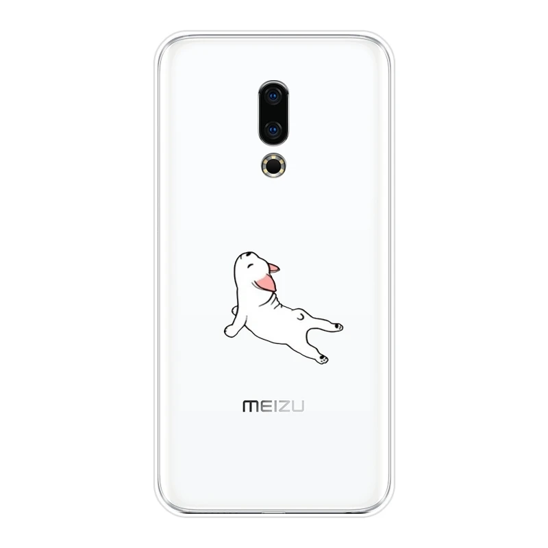 Чехол накладка из ТПУ с изображением мопса французского бульдога для Meizu 15 Lite 16 Plus