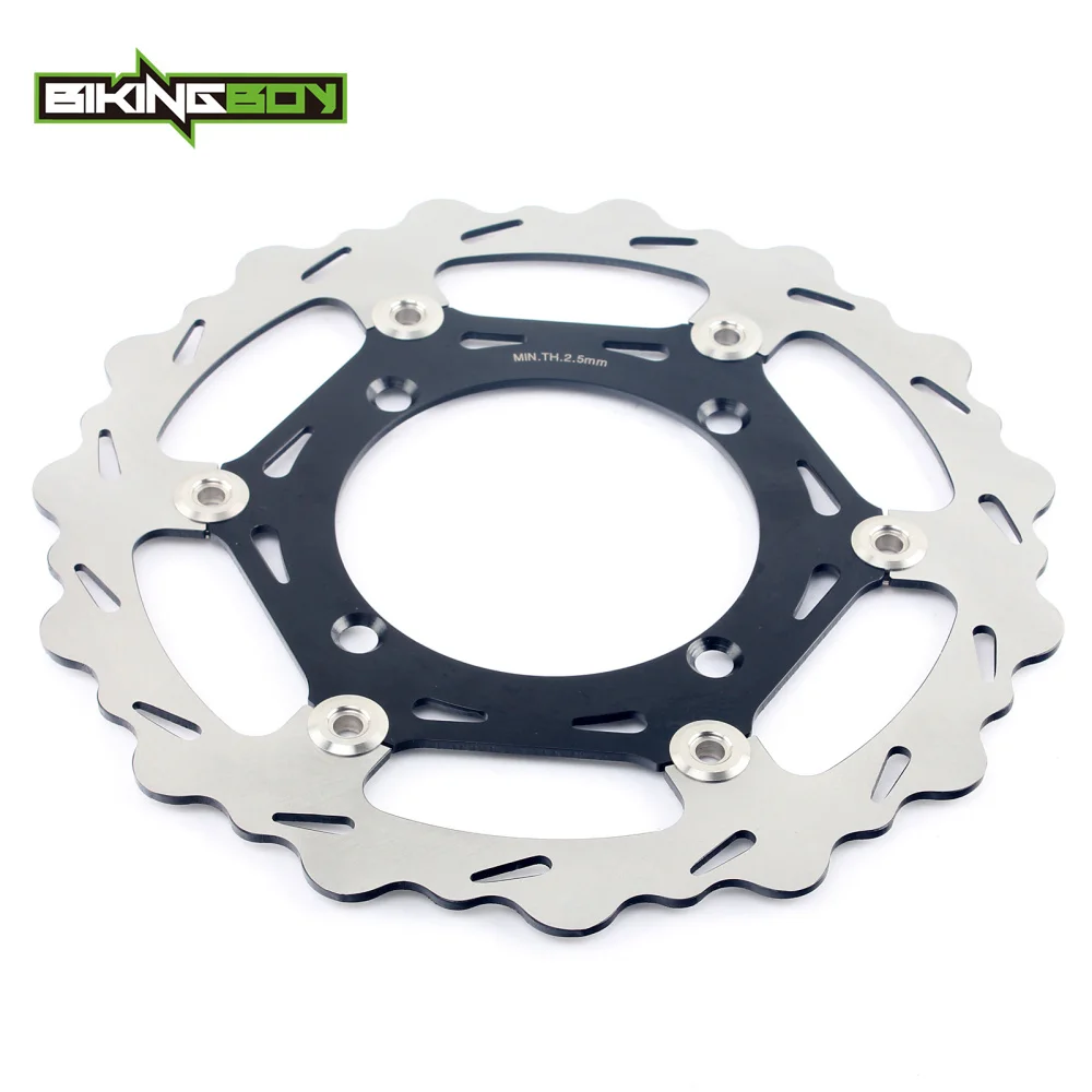 BIKINGBOY спереди 270 мм тормозного диска роторный диск для Kawasaki KX 125 250 06 07 08 KXF KX-F KX250F KX450F 06-17 10 KLX 450 R 2007 - Цвет: Black
