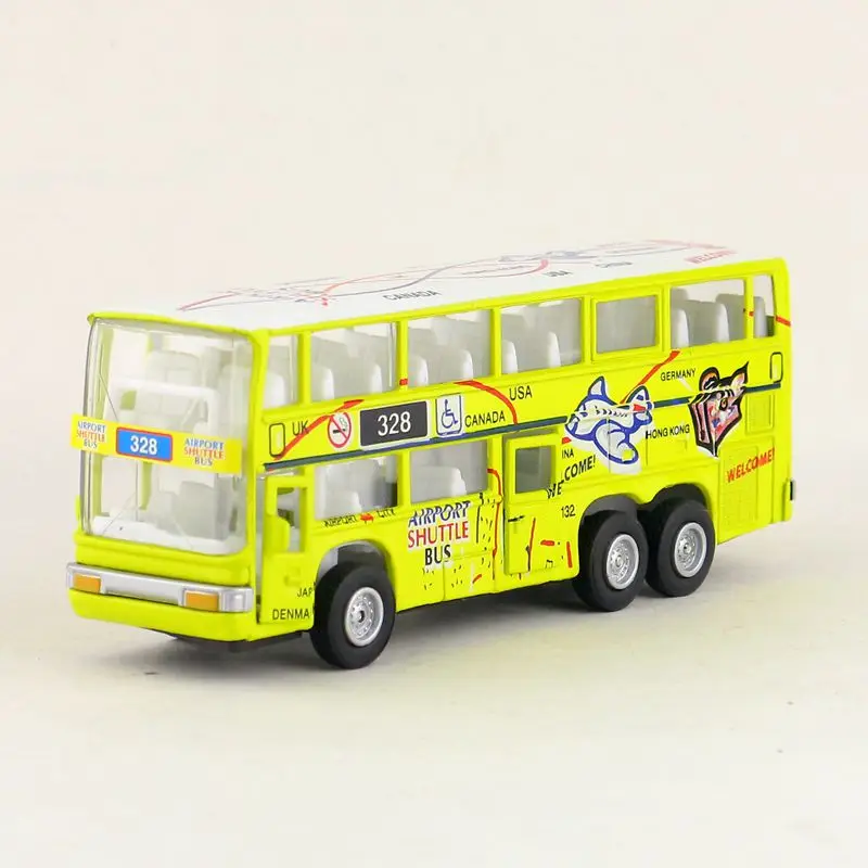 

New Diecast Metal toy/City Sightseeing Double-Decker Bus/Pull back Educational/For children's gift or collection