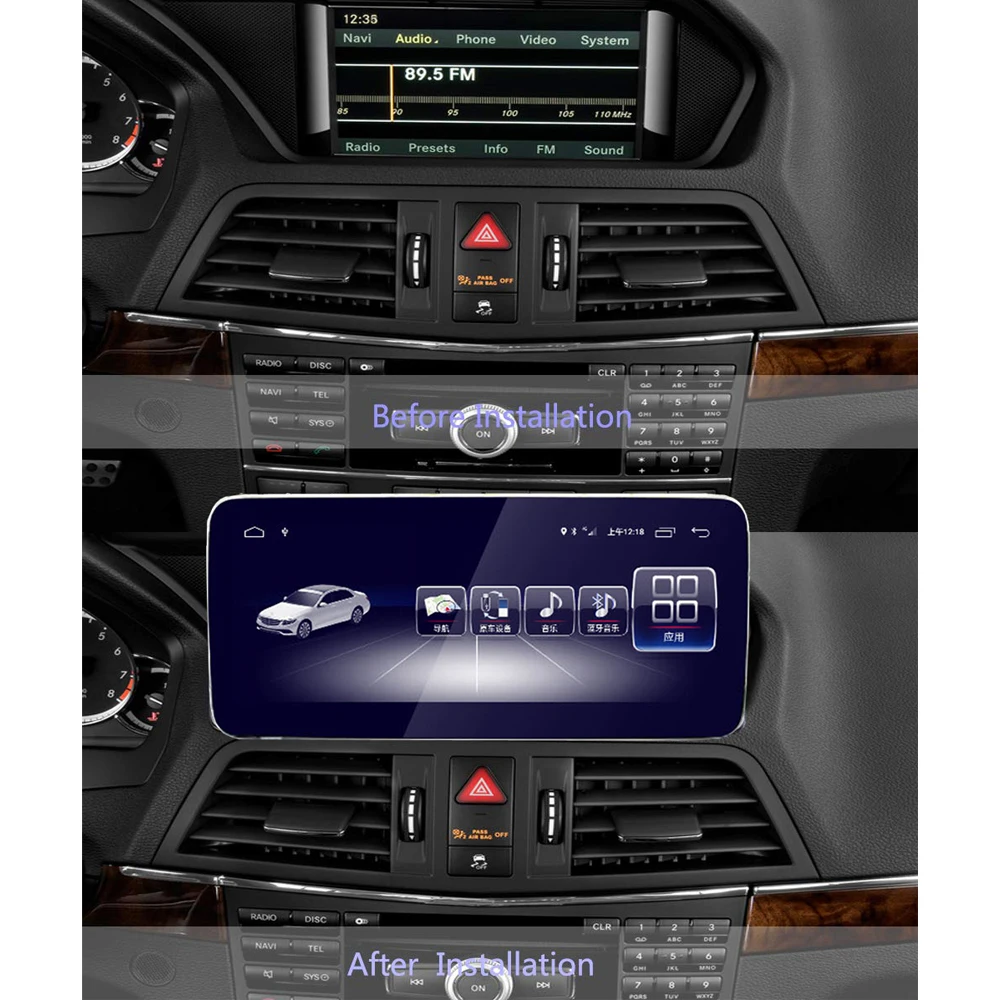 Оперативная память 4 Гб + 64G Android 8 1 дисплей для mercede benz E купе 2009-2015 GPS Радио Стерео
