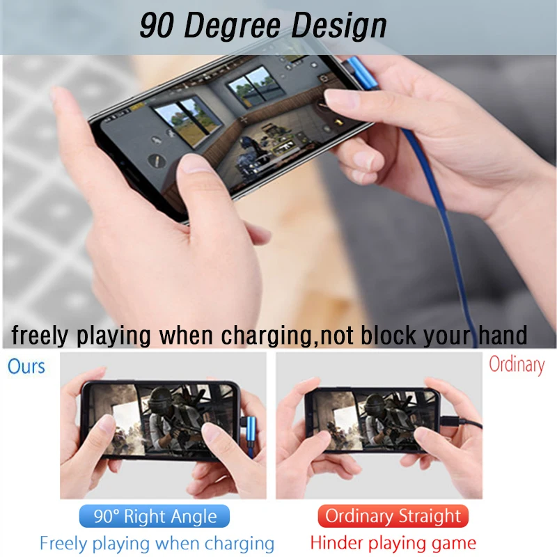 90 градусов Usb Micro кабель для зарядки и передачи данных с плоский 2 м игр Zte Nubia V18 LG